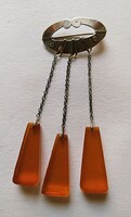 Vintage bross. Szovjetunió. 875*-ös ezüst.  Súly - 11,25 gr.  A bross ezüst részének mérete - 35 mm.