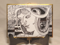 Hollóházi Szász Endre porcelán kép