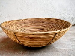 Vintage, 1970-es évekből származó, 48 cm-es Gabrielle Crespi bambusz dekor tál