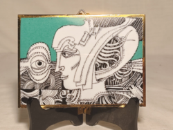 Hollóházi Szász Endre porcelán kép