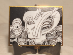 Hollóházi Szász Endre porcelán kép