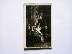 IV. Károly király Zita királyné Ottó 1913 postatiszta KÉPESLAP