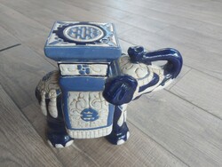 Elefánt porcelán virágtartó