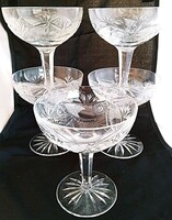 Kristály pezsgős poharak