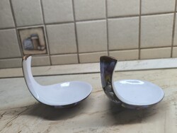 Csurgatott mintás porcelán kínáló 2 db  eladó!