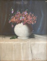 Molnár Z. János: Virágcsendélet - olaj, karton