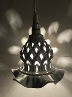 LÁMPA - PORCELÁN - ARANYOZOTT - AKASZTHATÓ - RÉGI - NÉMET - 15 x 13 cm - HIBÁTLAN