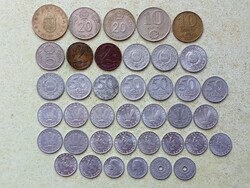 Magyarország 39 db Különböző Érme 2,5,10,20,50 Fillér 1,2,5,10,20,100 Forint 1952-1995