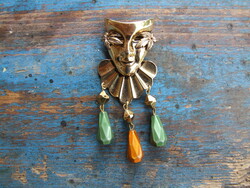 Karneváli álarcos bizsu kitűző, W.Germany (220802)