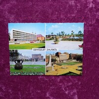 Régi zalai képeslap 1973-ból - Üdvözlet Zalából