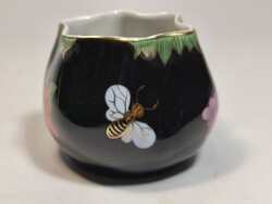 Extra ritka kézzel festett régi, különleges jelzett Zsolnay kaspó