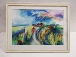 RÉTI ZOLTÁN (1923-2018) Viharmadarak (2001; 50x70cm)