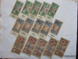 15 darab pengő bankjegy LOT ! Tartásfok F - VF 02