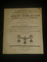 1755. De Iis, Quae Ex Arabia In Usum Tabernaculi Fuerunt Petita, Commentatio