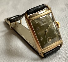 Bulova - rozé arannyal töltött 21 köves art deco karóra 1936-ból, vésett IK monogram, gyűjtői, videó