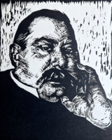 Mikszáth Kálmán portréja (fametszet) híres magyar író, magyar irodalom