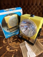 RETRO DDR CAMPING HANDLEUCHTE HORGÁSZ LÁMPA KÉZILÁMPA DOBOZÁVAL