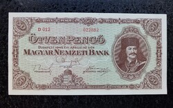 Minőségi ritka bankjegy: 1945 50 pengő bankjegy, hibátlan UNC  D012 022882