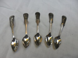 5 db kis ezüst kávés kanál