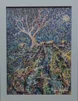 A fa titka. Varga Anikó 40 x 30 cm olajpasztell