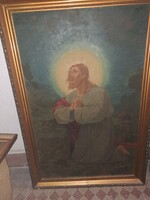Festmény ,jézus imádkozik, olaj vászon