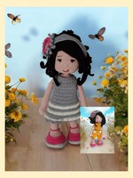 Molli horgolt baba két ruhával