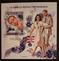 Henry és Meghan a királyi család bélyeg blokk