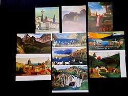 10 db postatiszta képeslap Csontváry Kosztka Tivadar festményei