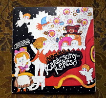 Béres Attila : Karácsony-kereső  Minerva, 1984  Heinzelmann Emma rajzai   kihatogatható lapok