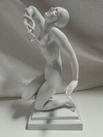 Szilágyi Nagy István, Herendi porcelán Kleopátra szobor - 25 cm