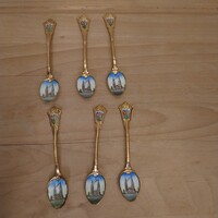 6db zománcos emlék kanál Szegedi Dóm