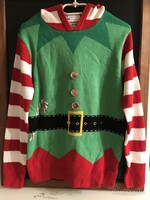 PULÓVER - ALKUKÉPES - KARÁCSONYI - váll - 43 cm - hossz - 64 cm - új - 64 cm - HIBÁTLAN