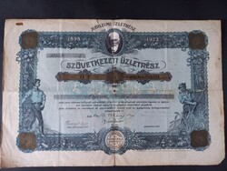 Hangya Szövetkezet Jubileumi Üzletrész 5 pengőről Kálló, 1932