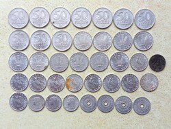 Magyarország 38 db Különböző Érme 2,5,10,20,50 Fillér 1947-1992