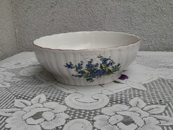 Zsolnay nefelejcs virágos nagyméretű pogácsás tál