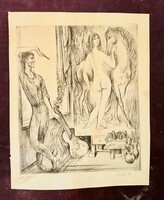 Szabó Vladimir - meztelen nő lovat festi