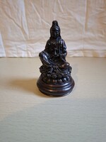 Guanyin szobor, Kwan Yin, Buddha szobor. 11 cm. Hibátlan