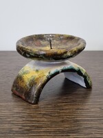 Laborcz Mónika iparművészeti kerámia gyertyatartó