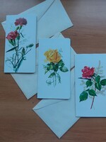 3 darab retro nőnapi üdvözlőlap 1970-es évek