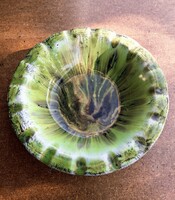 Csorgatott mázas hamutál!