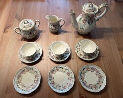 Zsolnay kávés készlet magyaros mintával (dekorral)