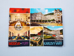 Képeslap (51) - Csehszlovákia (Csehország) - Karlovy Vary - Grandhotel és Parkhotel mozaik