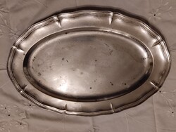 Antik barokk stílusú ezüstözött alpakka tálca WMF jelzéssel