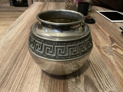 Ezüstözött impozáns váza görög mintával