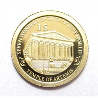 Salamon-szigetek,1 dollar 2013 - Artemis temploma UNC arany 0.50g585