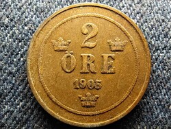 Svédország II. Oszkár (1872-1907) 2 Öre 1905