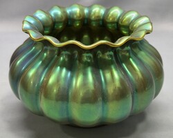 Zsolnay eozin gerezdes kaspó