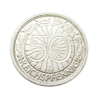 Németország,50 reichspfennig 1928 E EF+ nikkel