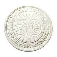 Németország,50 reichspfennig 1938 E EF+ nikkel