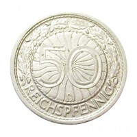 Németország,50 reichspfennig 1935 D VF+ nikkel